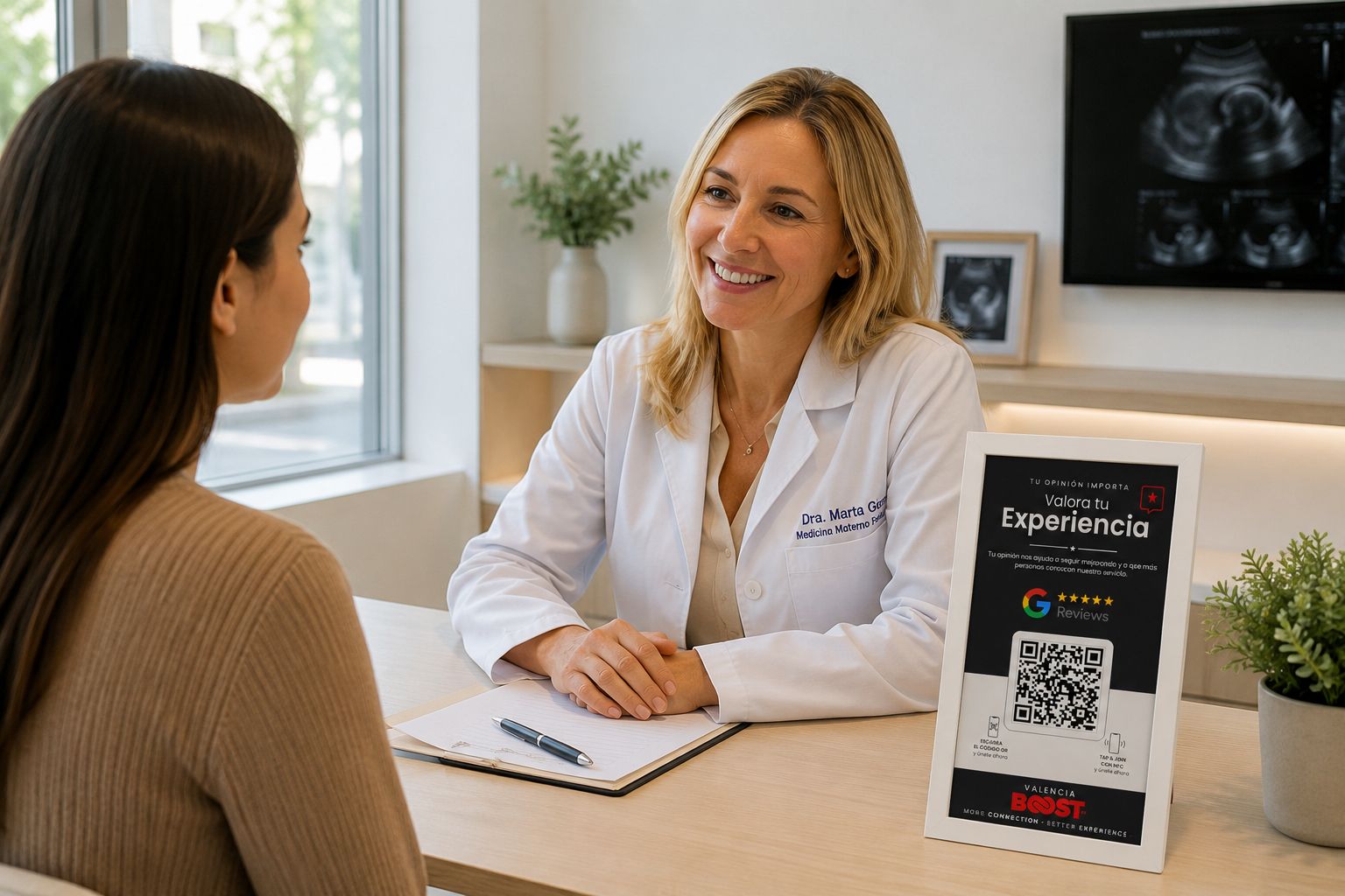 Reseñas en consultorio médico